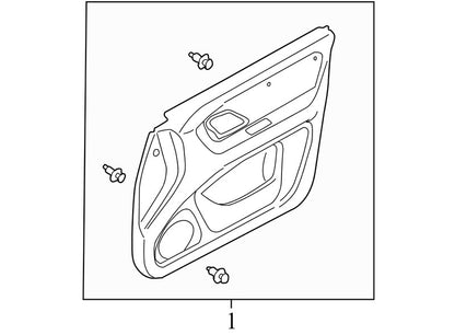 3L8Z7823942AAB 2002-2007 Ford Escape Driver Front Left Door Trim Panel Used OEM 3L8Z7823942AAB