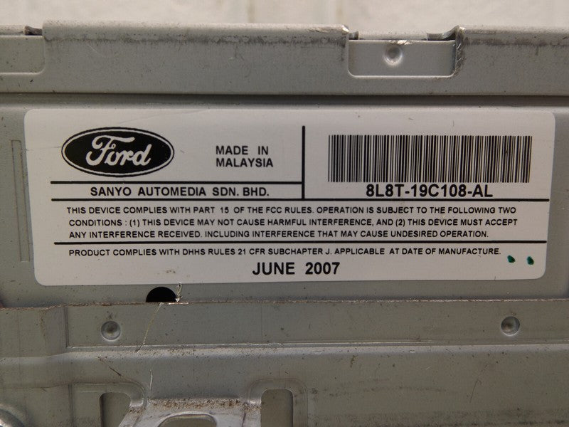 8L8T19C108AL 2008-2012 Mercury Mariner Audio Radio Control Unit Used 8L8Z18806D OEM