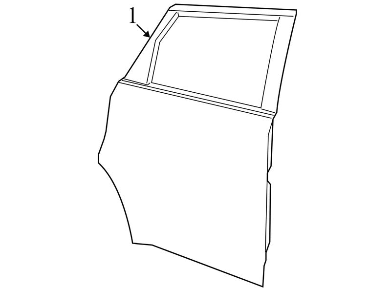 68040232AB 2009-2010 Dodge Journey Passenger Rear RR Door Assembly Used 68040232AB 