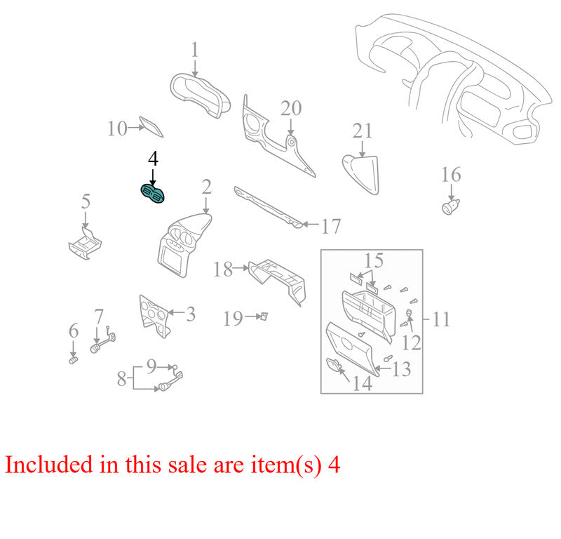 9742026500 2001-2006 Hyundai Santa Fe Front Left Dashboard Air Vent 9742026500 OEM