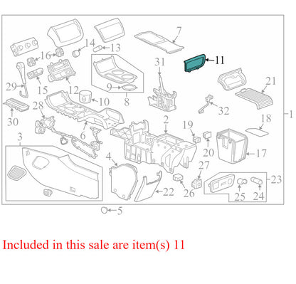 1882079 2009-2012 Chevrolet Traverse Console Trim Panel Used 15889634 OEM