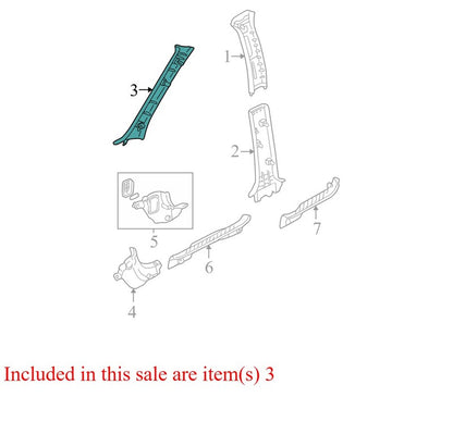 5L847803512AKW 2005-2006 Mazda Tribute FR Body A-Pillar Trim Panel Used 5L847803512AKW OEM
