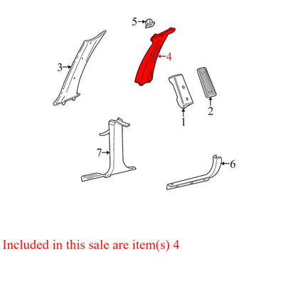 3F1Z5424357AAB 3F1Z5424357AAB 2004-2007 Ford Taurus Passenger Side Door Pillar Post Trim Set