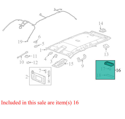 22780296 2010-2017 Chevrolet Equinox Dome Light Assembly Used OEM AKE17591