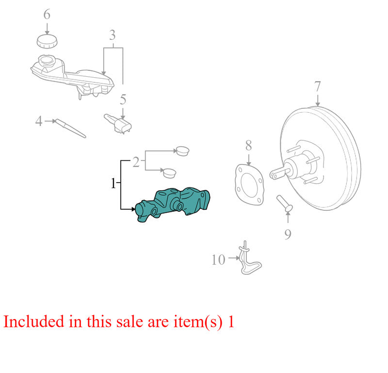 CT4Z2140A 2007-2010 Lincoln MKX Brake Master Cylinder Used CT4Z2140A OEM