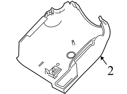 BE8Z3530AB 2011-2019 Ford Fiesta Lower Column Shroud Piece Used OEM AE833533ACBC