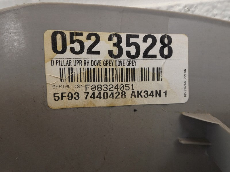 5F937440428 2005-2007 Ford Freestyle Passenger RH Upper B Pillar Trim Used OEM 5F937440428