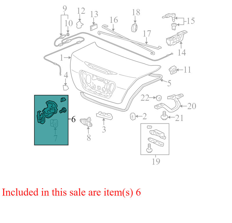 74851SDAK02 2003–2007 Honda Accord Rear Trunk Lock Latch Assembly Used OEM 74851SDAK02