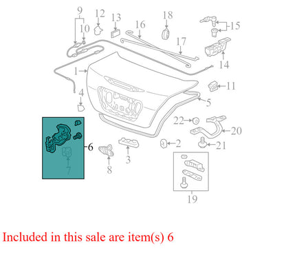 74851SDAK02 2003–2007 Honda Accord Rear Trunk Lock Latch Assembly Used OEM 74851SDAK02