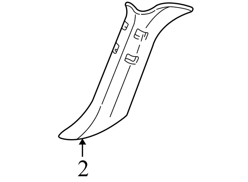 YL3Z1503599AAD YL3Z1503599AAD 1999 Ford Expedition Body A-Pillar Trim Panel