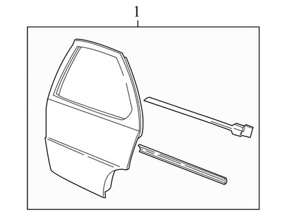 88955389 1995-2005 Chevrolet Cavalier Driver Rear RL Door Seal Used OEM 88955389 