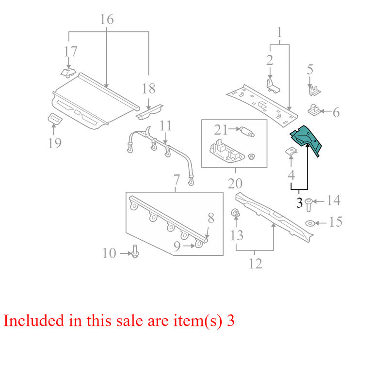 39879864 2010-2016 Volvo XC70 Passenger RH D Pillar Trim Used OEM 39879864