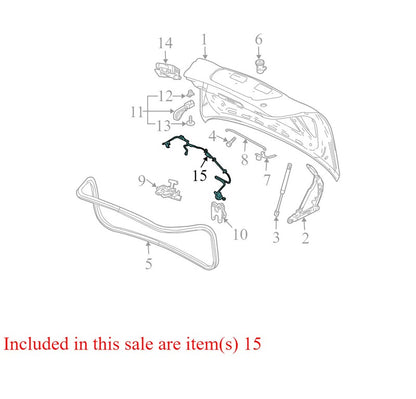 15221167 2004-2008 Pontiac Grand Prix Trunk Wiring Harness Used OEM 15221167