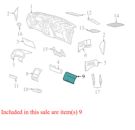 4L3415044B78 2004-2008 Ford F-150 Instrument Panel Trim Used 4L3415044B78 OEM