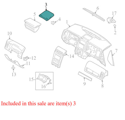 7A1378044A92AGW 2007 Lincoln MKX Instrument Panel Storage Compartment Used 7A1378044A92AGW OEM