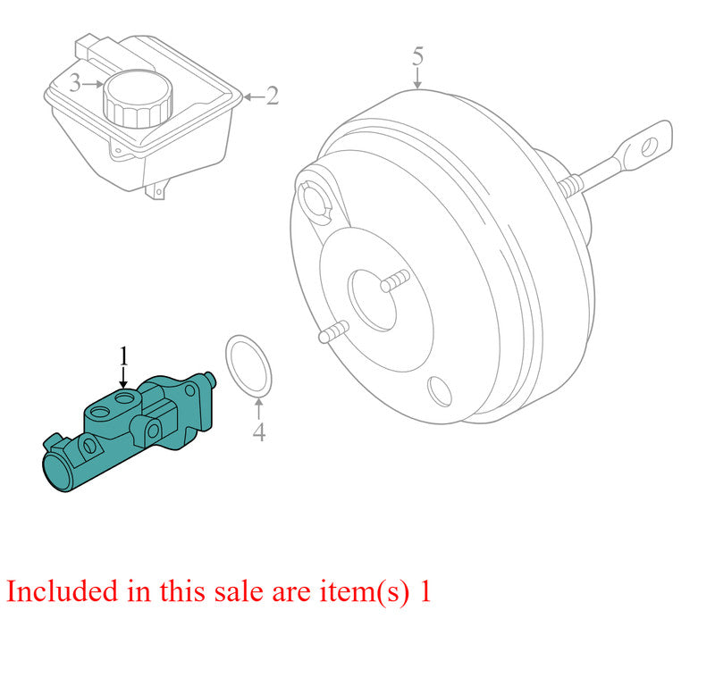 4F9Z2140BA 2005-2007 Ford Freestyle Brake Master Cylinder W/ Reservoir Used OEM 4F9Z2140BA