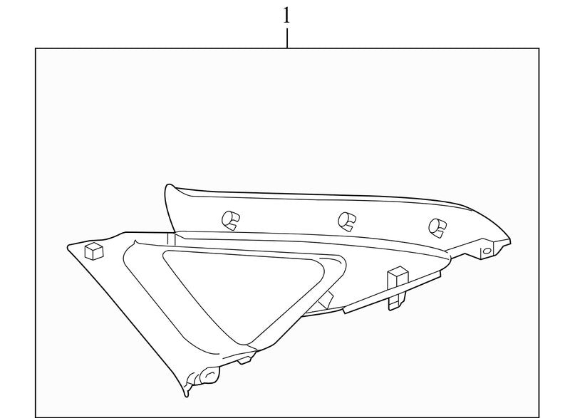 6247047020A0 2004-2009 Toyota Prius Driver Side C Pillar Quarter Trim Used OEM 62480-47020