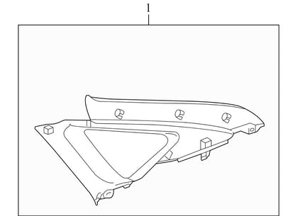 6247047020A0 2004-2009 Toyota Prius Driver Side C Pillar Quarter Trim Used OEM 62480-47020