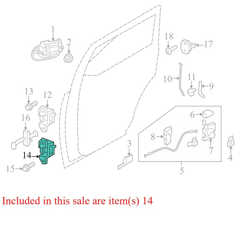 BL1Z7826810B 2003-2006 Ford Expedition Driver Rear RL Lower Door Hinge Used OEM BL1Z7826810B