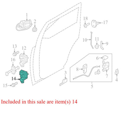 BL1Z7826810B 2003-2006 Ford Expedition Driver Rear RL Lower Door Hinge Used OEM BL1Z7826810B