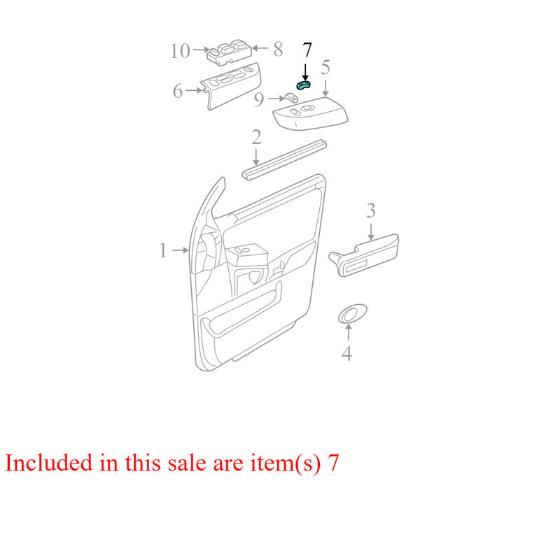 5L1Z14529BA 2003-2006 Ford Expedition Passenger FR Window Switch Used OEM 2L1X14A563AFW