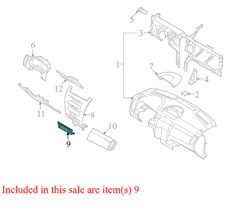 8S4Z5404644BA 2008-2011 Ford Focus Instrument Panel Power Ports Used 8S4Z5404644BA OEM
