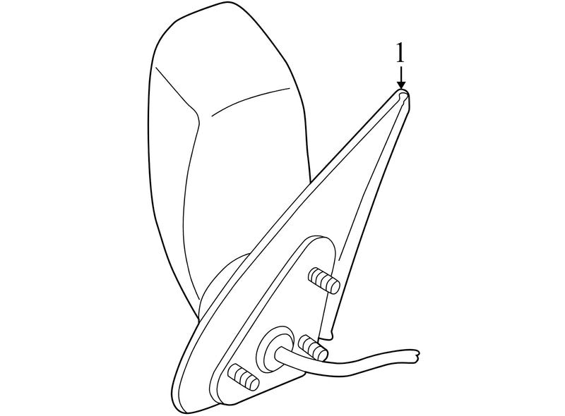 710807 2002-2007 Jeep Liberty Driver FL Door Mirror Used 55155836AH OEM