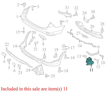 866182W000 2013-2018 Hyundai Sante Fe Right Bumper Bracket New 866182W000
