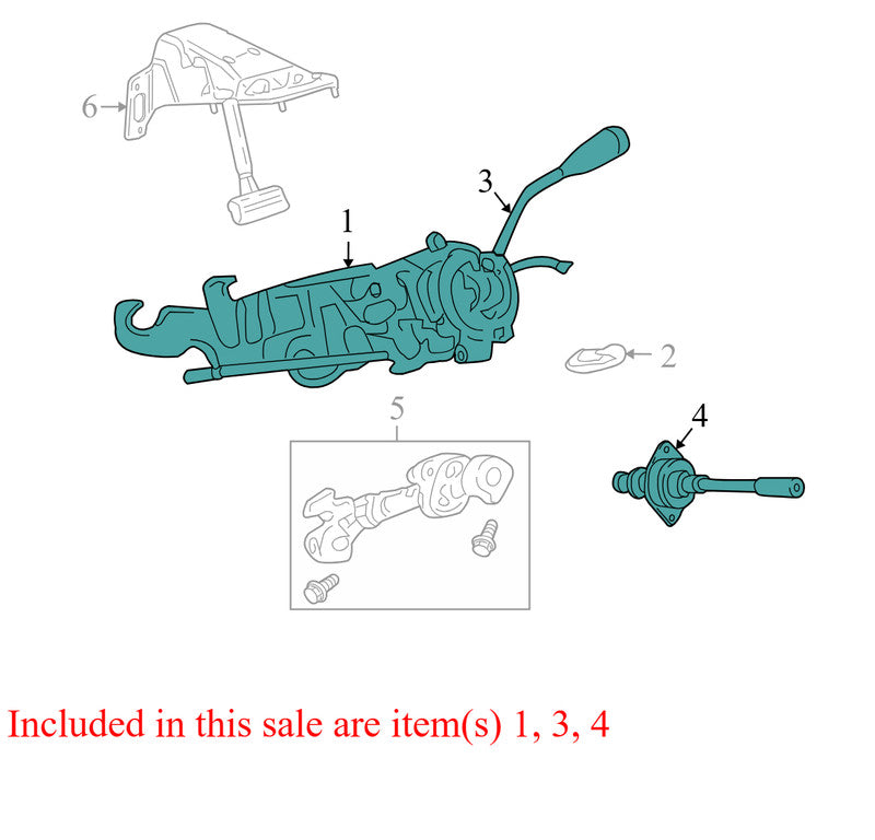 5057473AA 2007-2009 Dodge Dakota Steering Column Assembly Used 5057473AA OEM