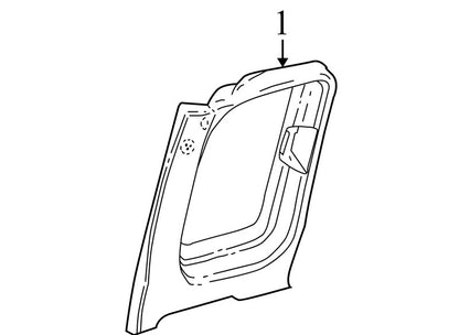 XL3Z1825508BAC 1999-2003 Ford F-150 Driver Rear RL Upper Interior Door Panel Used OEM XL3418255