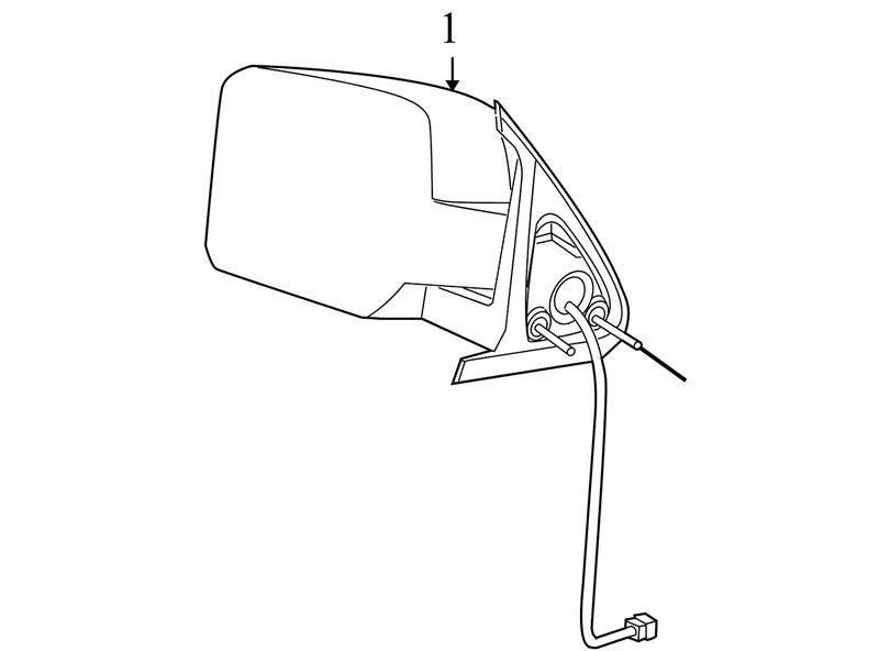 091223007 2009-2011 Dodge Nitro Passenger FR Door Mirror Used 55157193AF OEM
