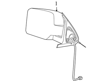 091223007 2009-2011 Dodge Nitro Passenger FR Door Mirror Used 55157193AF OEM
