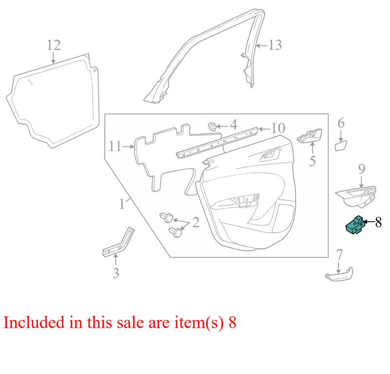 20987819 2013-2017 Buick Verano Passenger Rear Right Door Window Switch Used 20987819 OEM