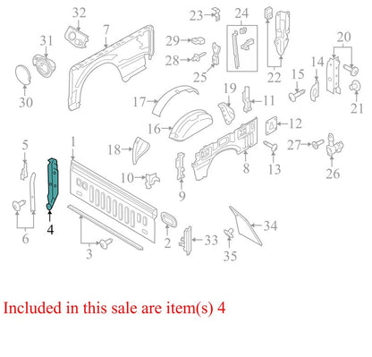 HC3Z9900375A 2017-2022 Ford Left Panel Extension New HC3Z9900375A 