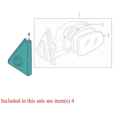 8765026041YD 2004-2006 Hyundai Santa Fe Driver Left Door Mirror Trim Ring Used 8765026041YD 