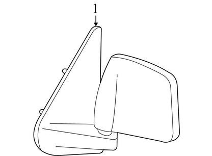 4L5Z17682BAA 1998-2005 Ford Ranger Driver Left Door Mirror Used OEM 4L5Z17682BAA 
