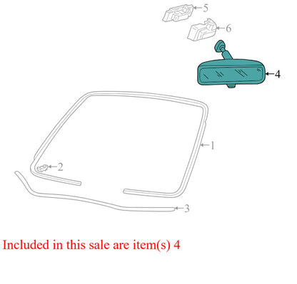 6U5Z17700A 2005-2007 Ford Five Hundred Interior Rear View Mirror Used 6U5Z17700A OEM