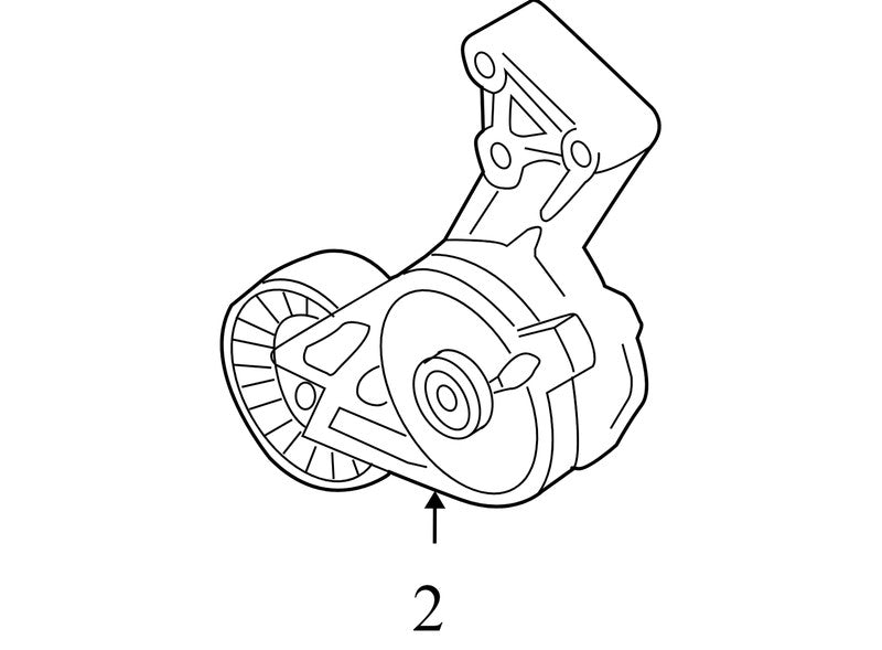 048730100001 2001 Volkswagen Beetle Accessory Drive Belt Tensioner Assembly Used 048730100001