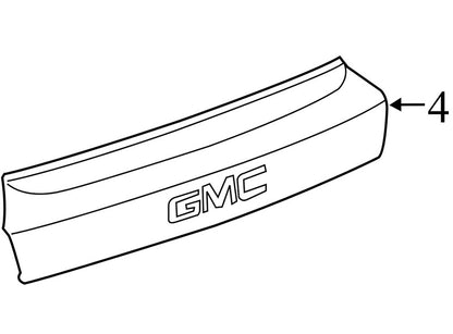 23333996 2010-2017 GMC Terrain Liftgate Finish Panel W/ Camera, Wiring Used 23333996 OEM