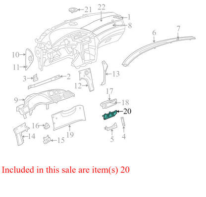 YM891DVAA 2004-2008 Chrysler Pacifica Dual Power Port Assembly Used OEM 0UP49TRMAB