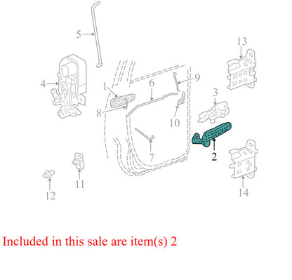 55276126AB 2002-2005 Dodge Ram 2500 Passenger Rear RR Interior Door Handle Used OEM 