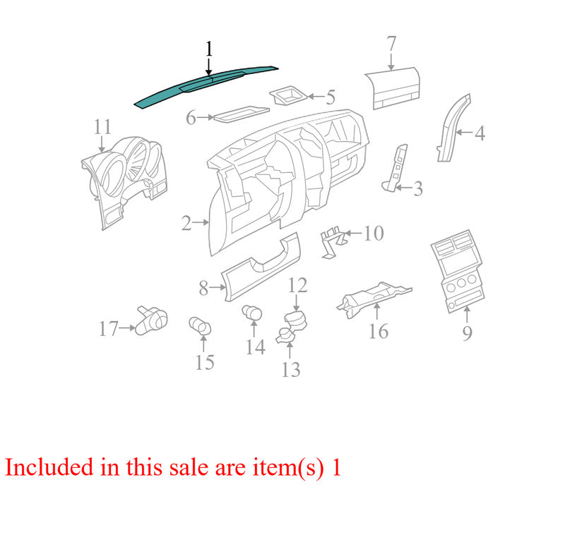 5KH06ZJ8AD 2009-2011 Dodge Nitro Instrument Trim Panel Used 5KH06ZJ8AD OEM