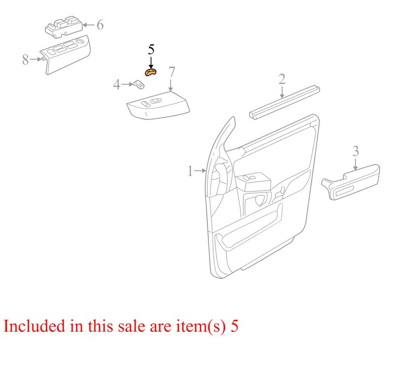 YF1Z14529ABA 2002-2005 Mercury Mountaineer Rear Door Window Switch