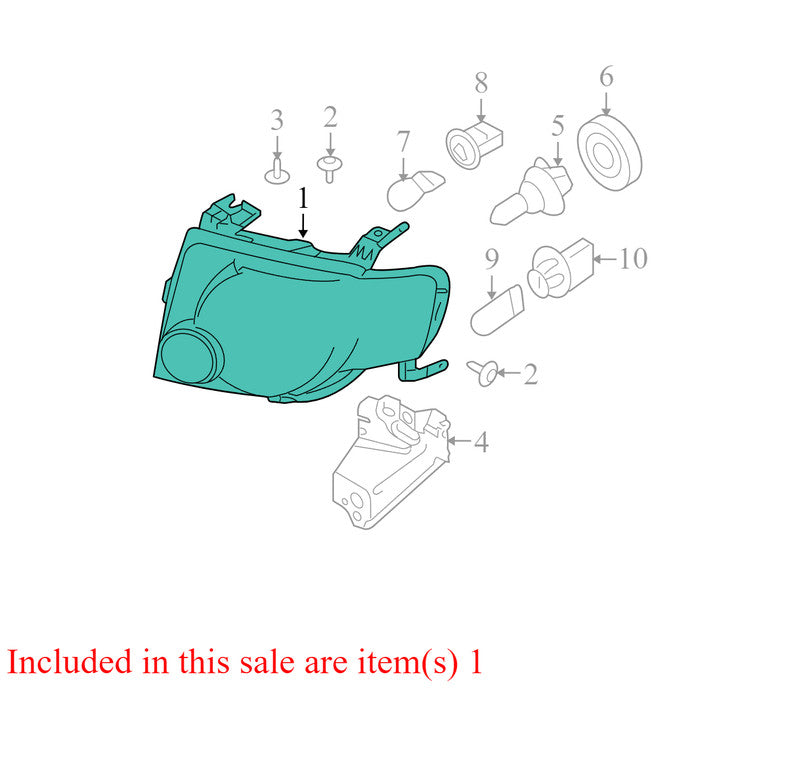 8L8Z13008A 2008-2012 Ford Escape Driver LH Headlight Used OEM 9L8413006A