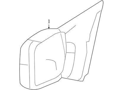 8L3Z17682DB 2004-2008 Ford F-150 XLT Driver FL Door Mirror Used OEM 8L3Z17682DB 