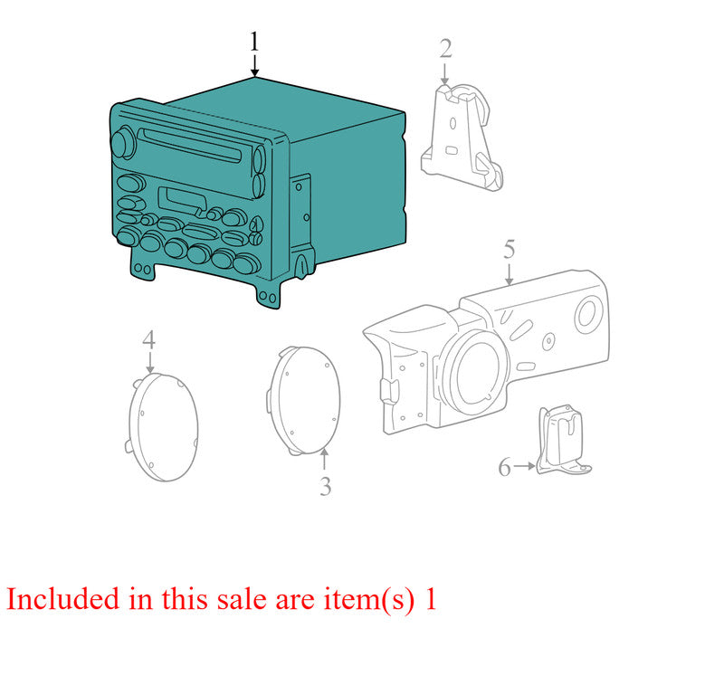 6L2Z18C868AA 2006-2010 Mercury Mountaineer Radio Unit Used OEM Navigation 8L2T-18K931-BA