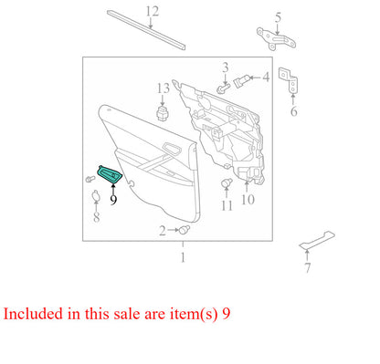 20819890 2005-2010 Pontiac G6 Passenger Rear RR Interior Door Handle Used OEM 22731744