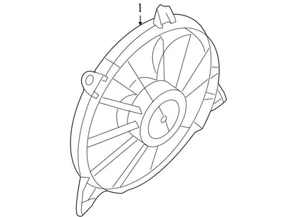 68102116AA 2009-2010 Dodge Journey Engine Cooling Fan Assembly Used OEM PM1972001