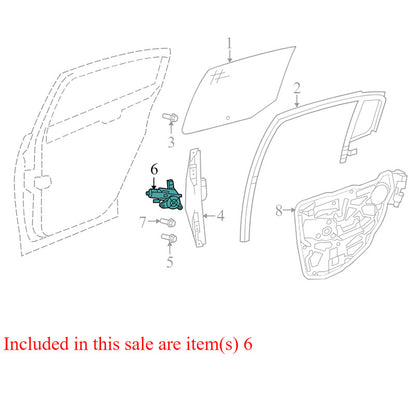 0130822329 2008-2010 Dodge Avenger Passenger Rear Right Power Window Motor 68021446AA 