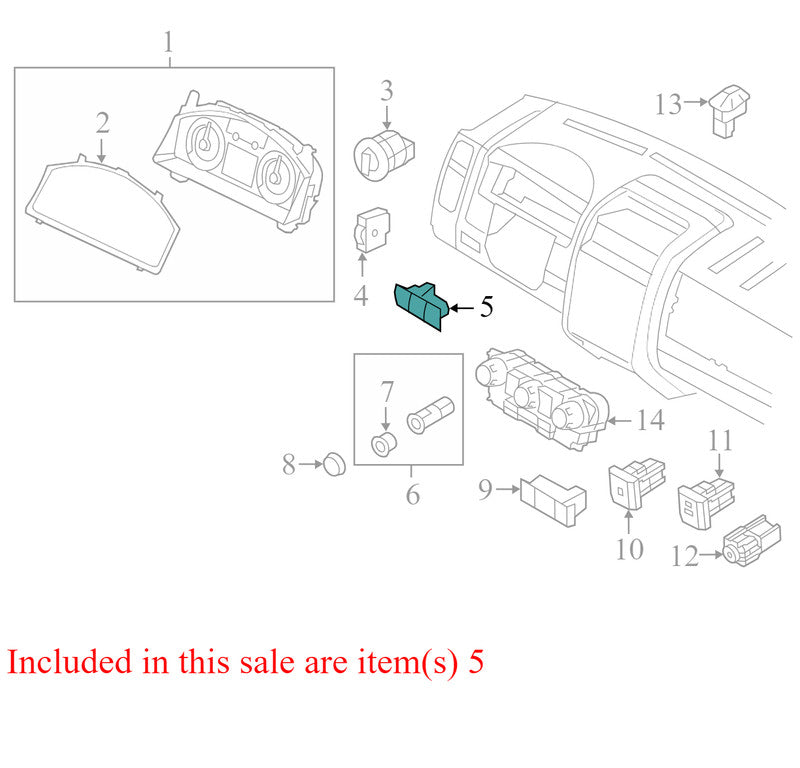 8L8T10D889ACW 2008-2012 Mercury Mariner Driver Info Display Switch Used 8L8Z10D889AA OEM